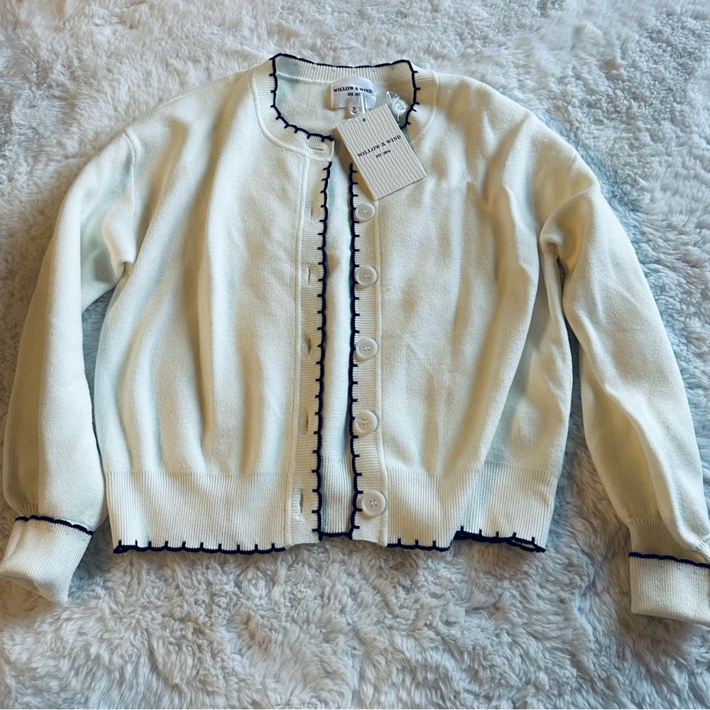 Willow & Wind Cardigan with Black Trim - Picture 5 of 5